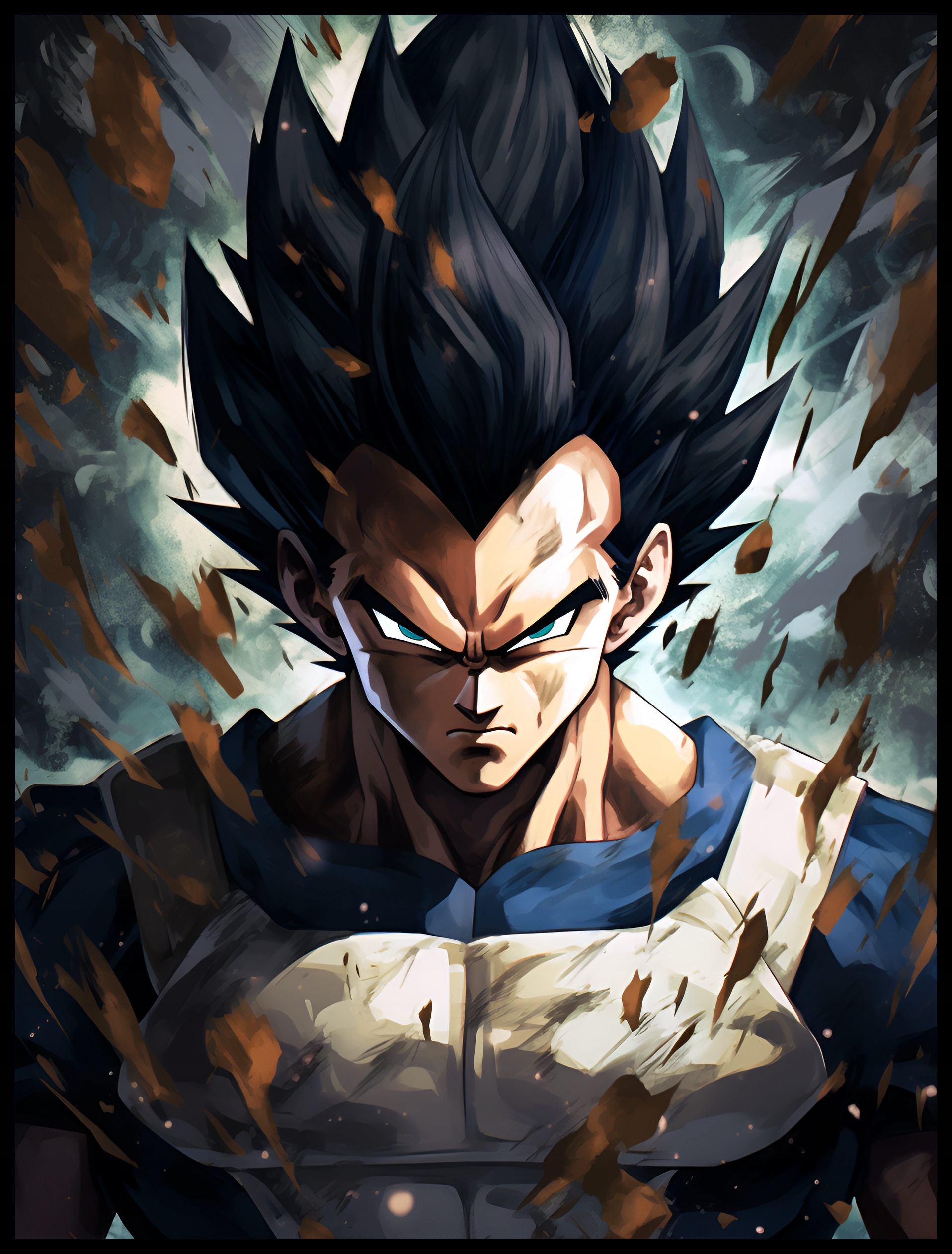 Plakat na Ścianę Obraz Dragon Ball Z Vegeta SSJ2 Anime 70x100 cm Premium