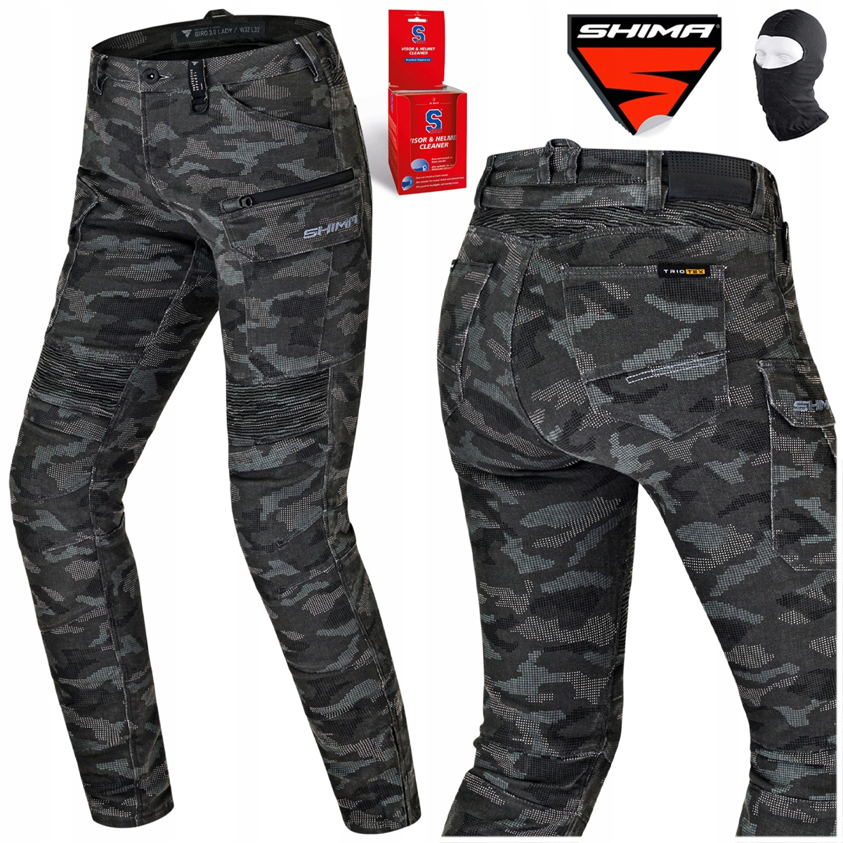 Motocyklové Nohavice Shima Giro 3.0 Camo Dámske Džínsy Darčeky