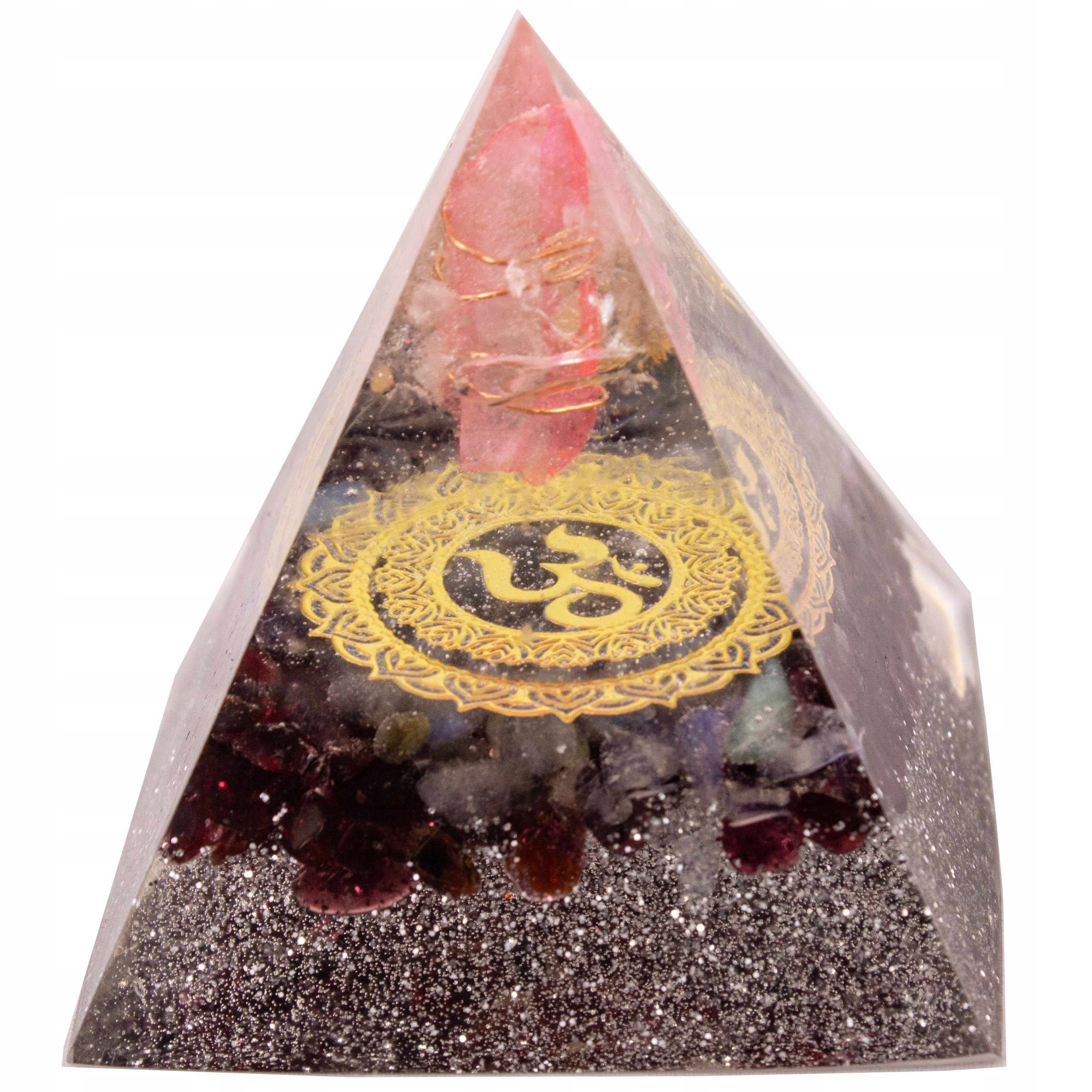 Orgonitová Pyramida Danburyt Labradorit Granátové Jablko Pyramida Figurka 5 cm