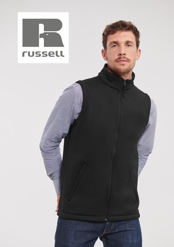 Russell Bezrękawnik Kamizelka Smart Softshell Czarna Rozmiar: XXL