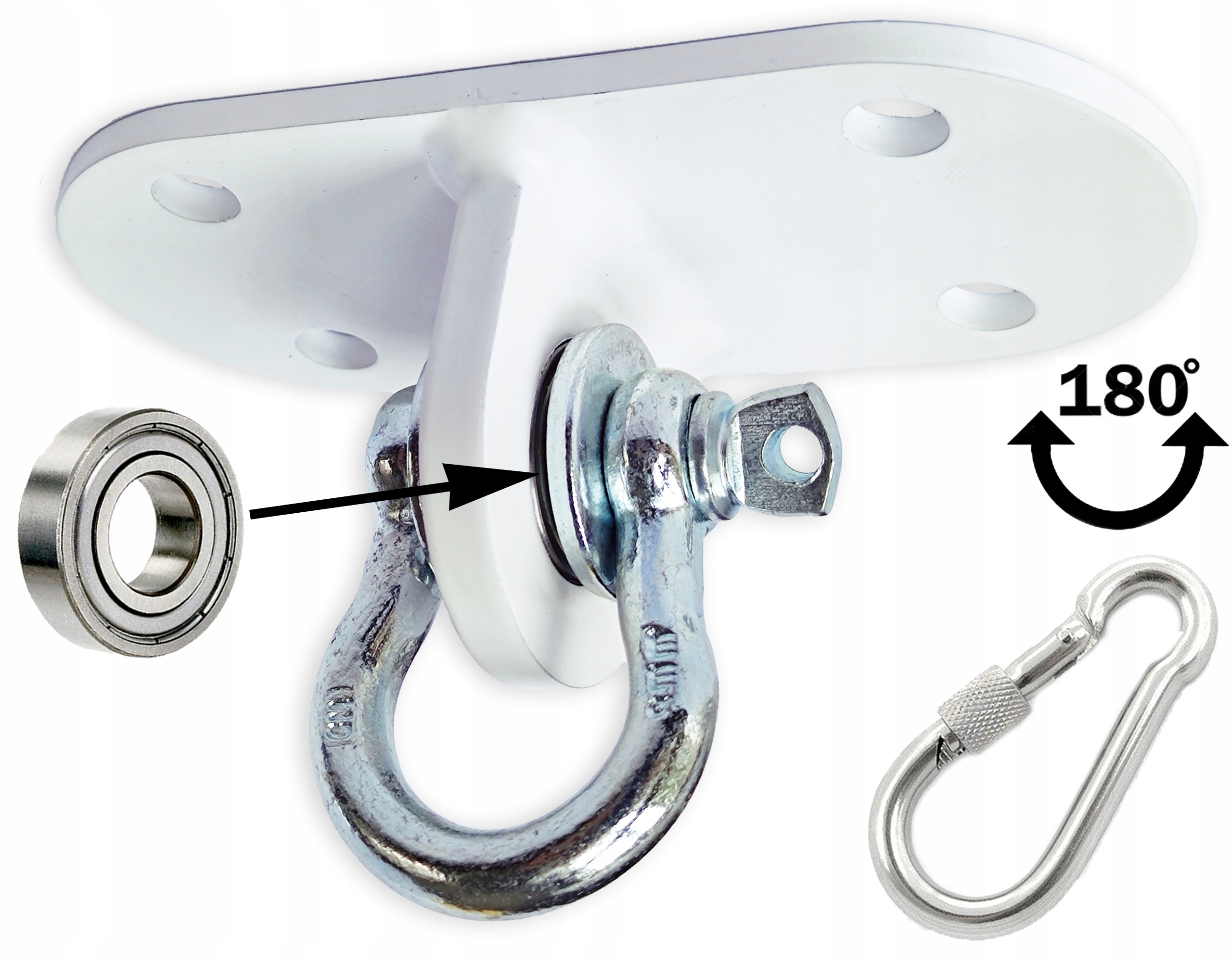 

Uchwyt sufitowy z Łożyskiem i szeklą 1x Detal2M