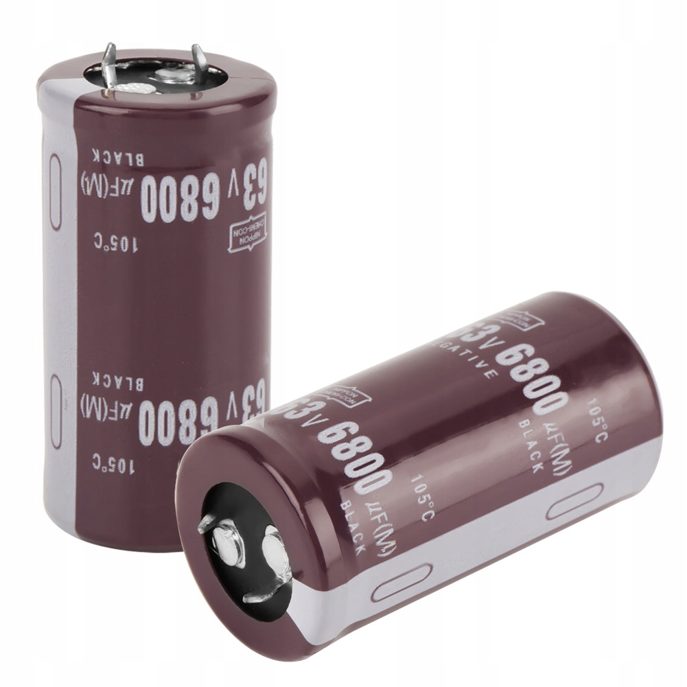 Набор электролитических конденсаторов 6800 МКФ 63 в 2 шт.