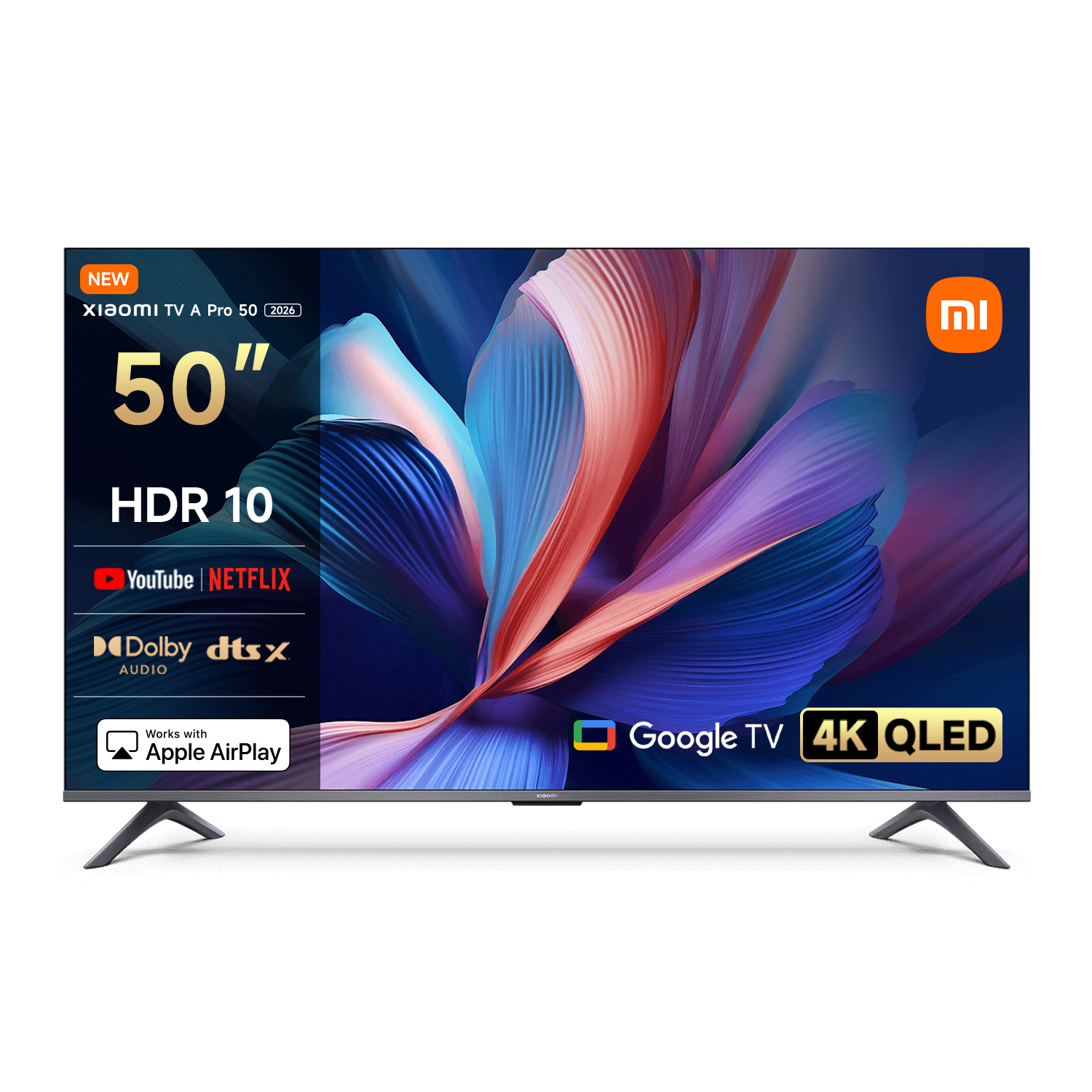 Telewizor Xiaomi Tv A Pro 2026 50″ Qled 4K Uhd HDR10+ Google Tv