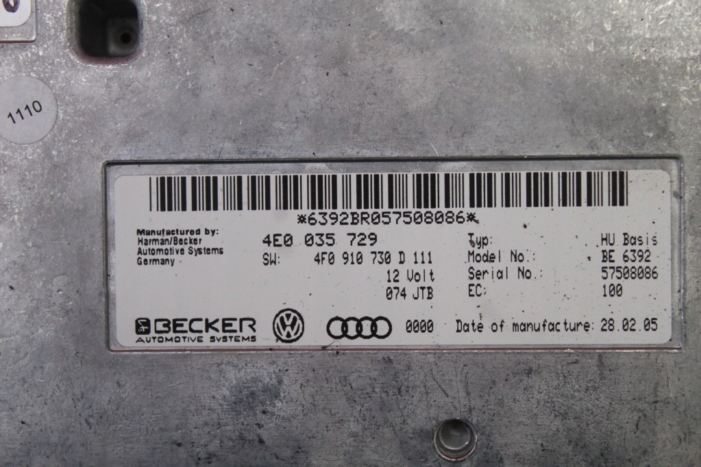 Centralina modulo MMI 4E0035729 AUDI A6 C6 3.0 TDI 225 KM 04-08