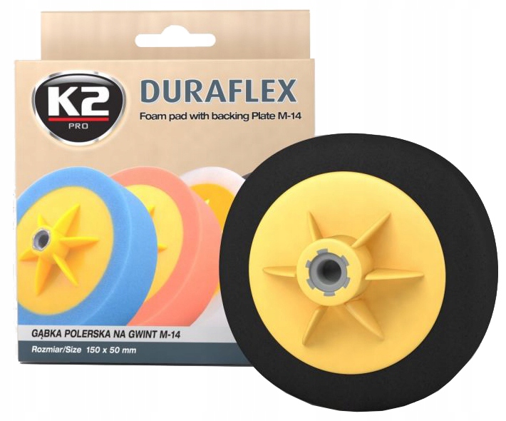 K2 Duraflex Gąbka Polerska Wykończeniowa Czarna M14