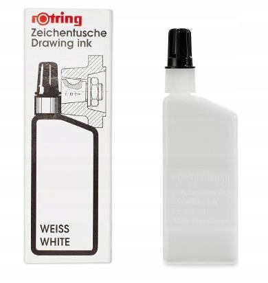 Tusz Rotring S0216550 23 ml biały Kolor biały