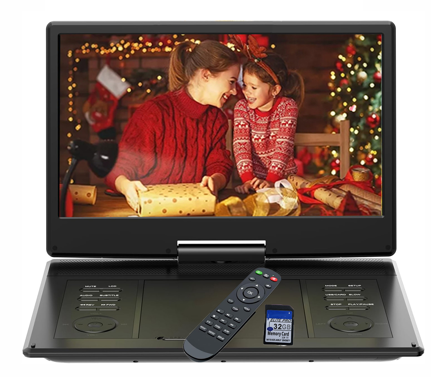 14" Přenosný DVD přehrávač pro děti a cestování autem s kapacitou 32G