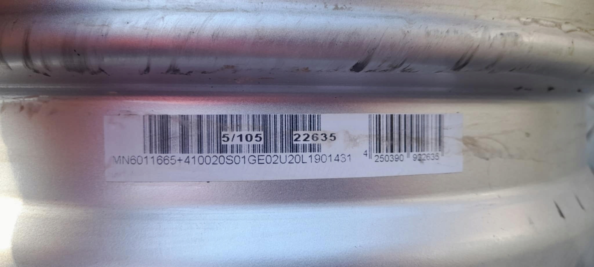 disc aluminium 6.5" x 16" 5x105 ET 41 OX086516
