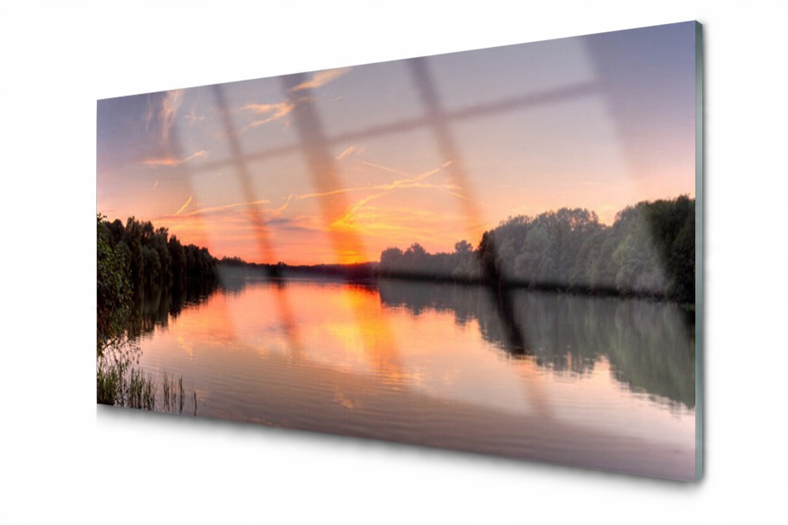 

Panel szklany Płytka Jezioro Las 120x60 + Klej