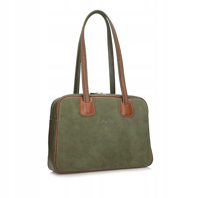 Stylová kožená italská kabelka Toscanio G137 Zelená