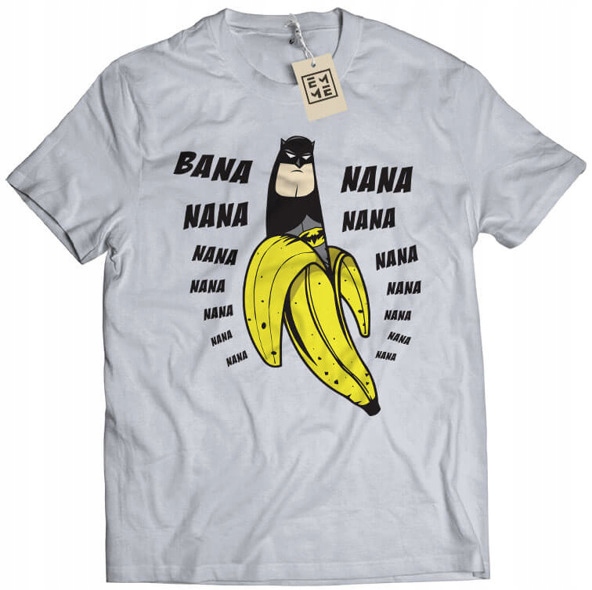 

Koszulka Bana Nana Batman parodia szara 2XL