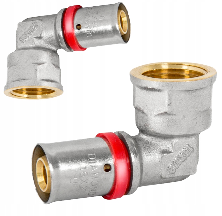 KOLANO PEX ALUPEX ZAPRASOWYWANE MUFOWE GW 25x3/4 ZPR DIAMOND MOSIĄDZ