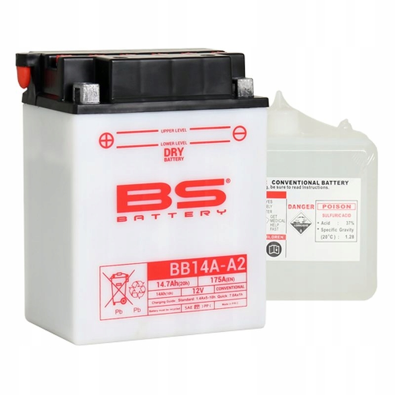Bs Batéria BB14A-A2 (YB14A-A2) 12V 14AH 134X89X176 Obs Lužný Elektroly