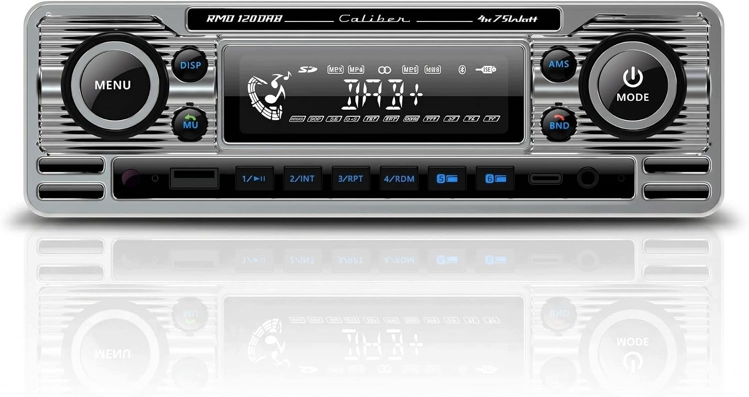 Caliber RMD120DAB-BT Autorádio Retro MP3 Usb Bluetooth Dab+ Strieborné