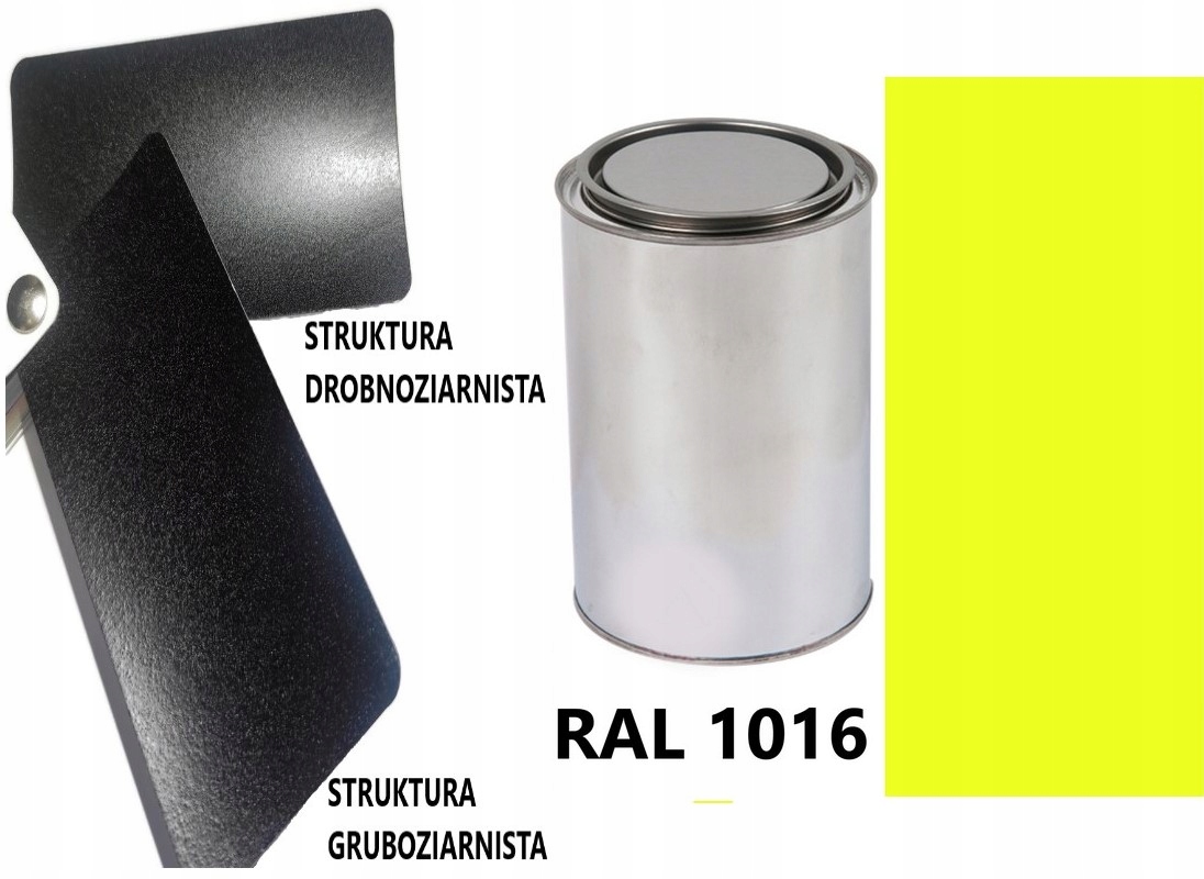 STRUKTURA GRUBOZIARNISTA RAL 1016 MAT 05-08 % DO PLASTIKU METALU AKRYL 1L