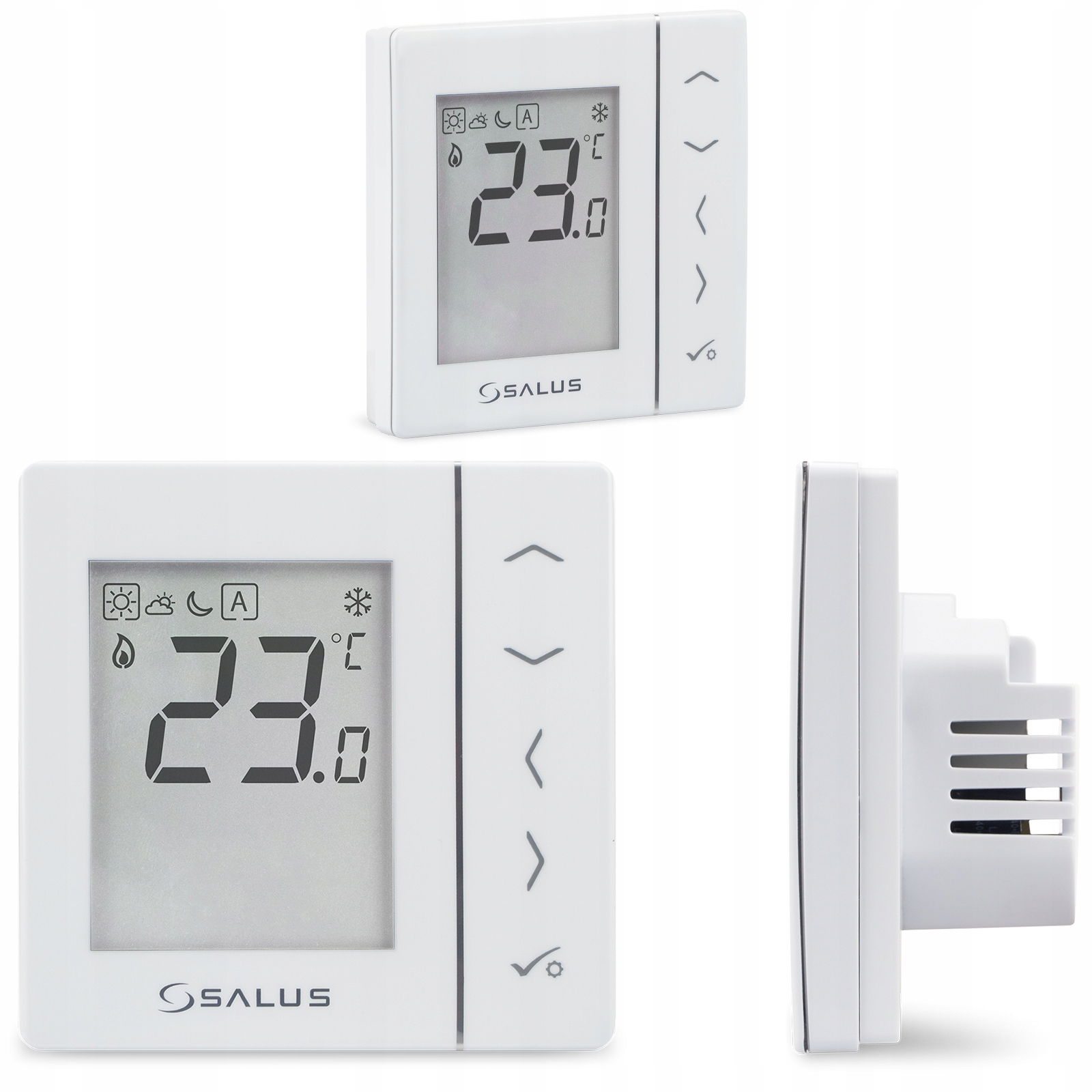 Drôtový Podomietkový Regulátor Teploty Salus VS35W Denný Biely 230V