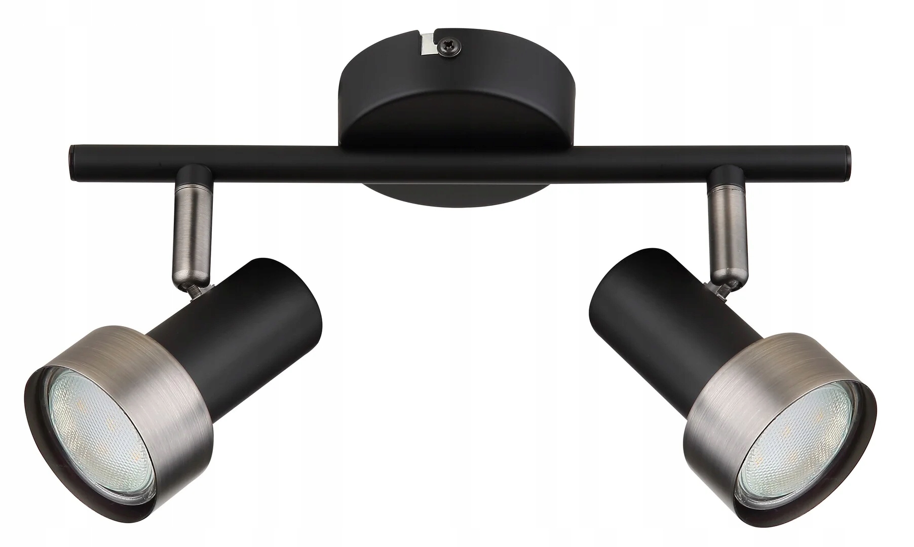 Nástěnná a stropní lišta černá matná stříbrná GU10 2x50W Konrad Rabalux
