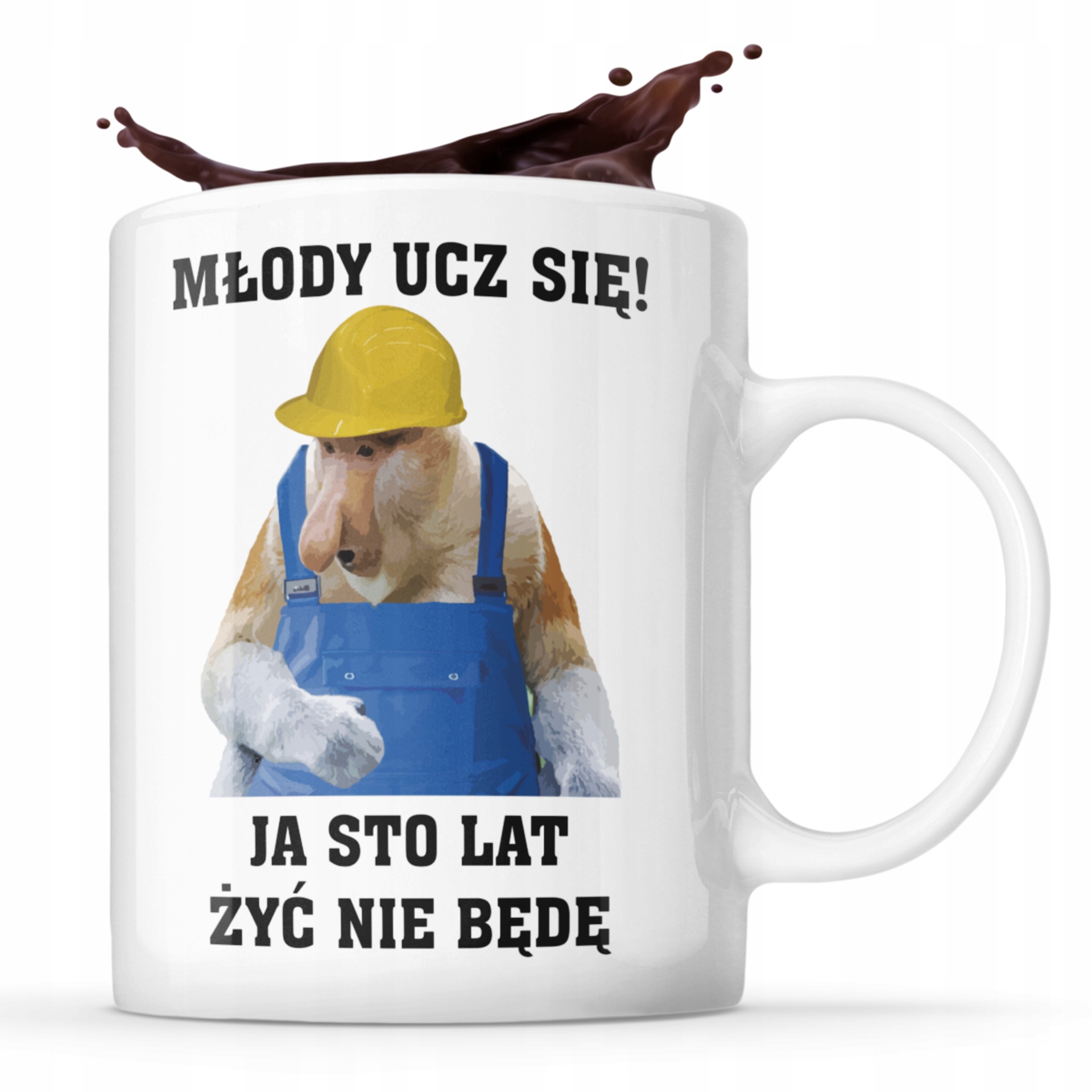 

Śmieszny Kubek Budowlańca Upominek Nosacz
