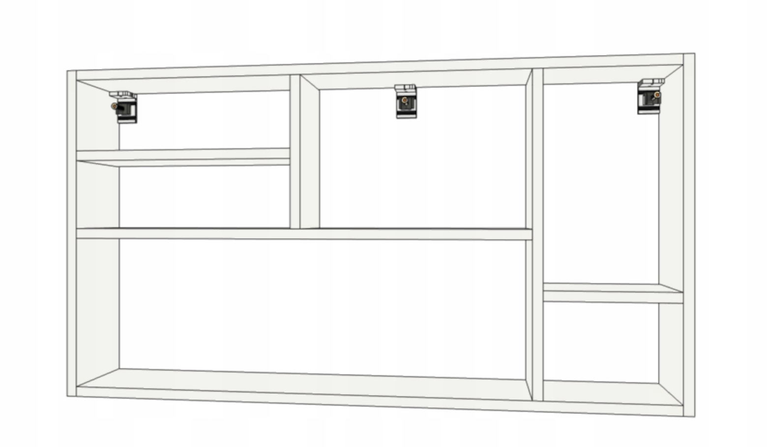 Półka wisząca ścienna regał na książki do salonu 110 cm biała mat Głębokość mebla 20.4 cm