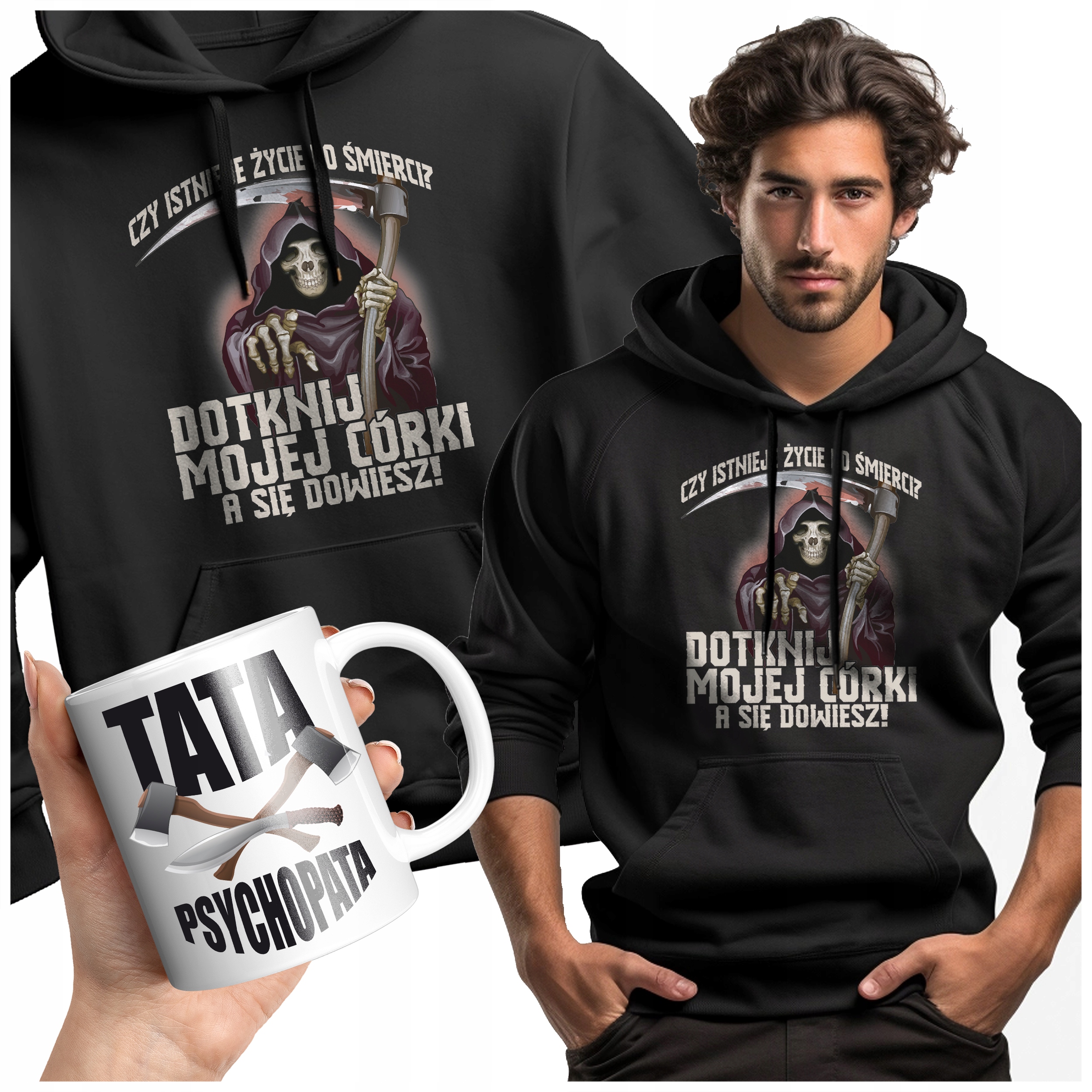 Pánská Mikina Dotkni Se Mé Dcery A Uvidíš Život Po Smrti Dárek