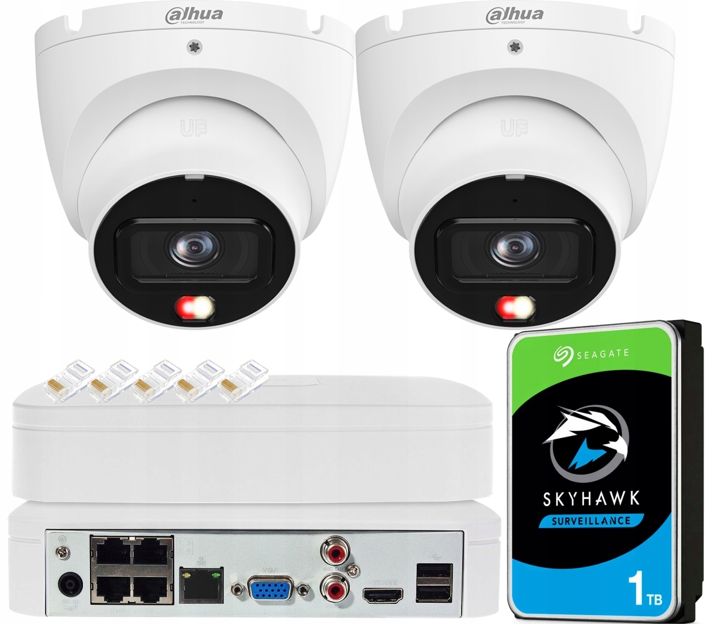 8Mpx monitorovacia sada Dahua 2 kamery IPC-HDW1839T-A-IL Smart Dual Light