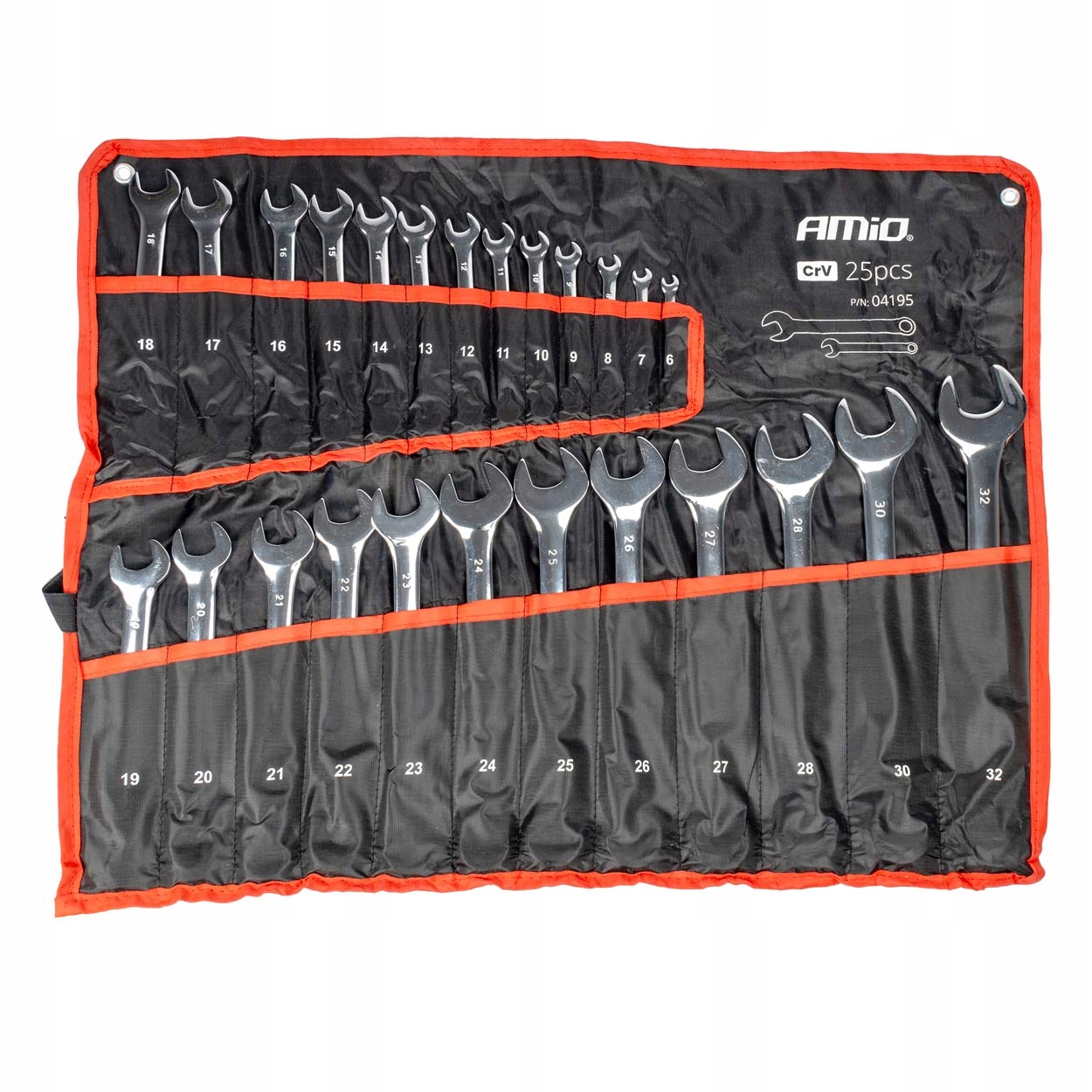 Sada plochých kľúčov Crv 6-32 mm 25 ks AMiO 04195