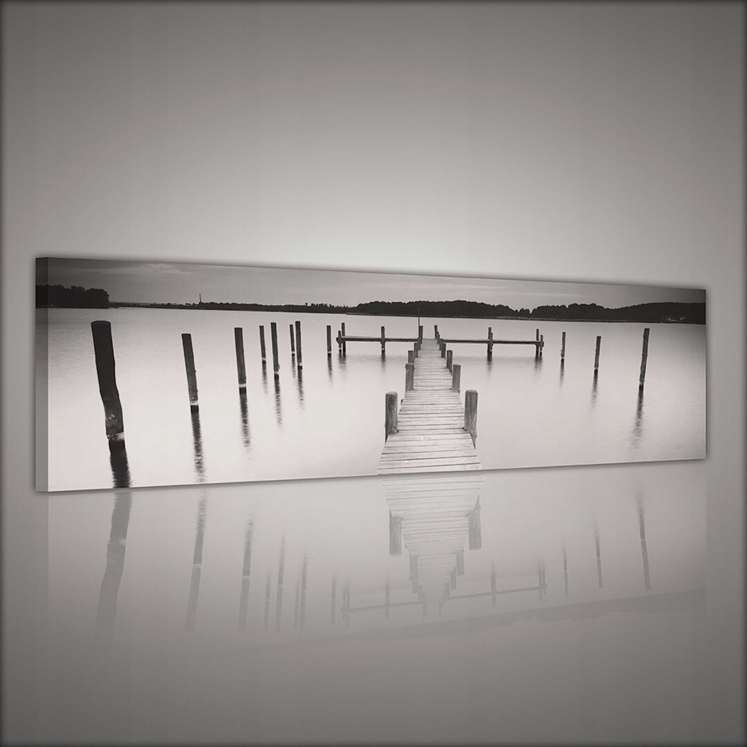 Obraz 145x45 Ticho klid voda černobílé meditace osamělost příroda