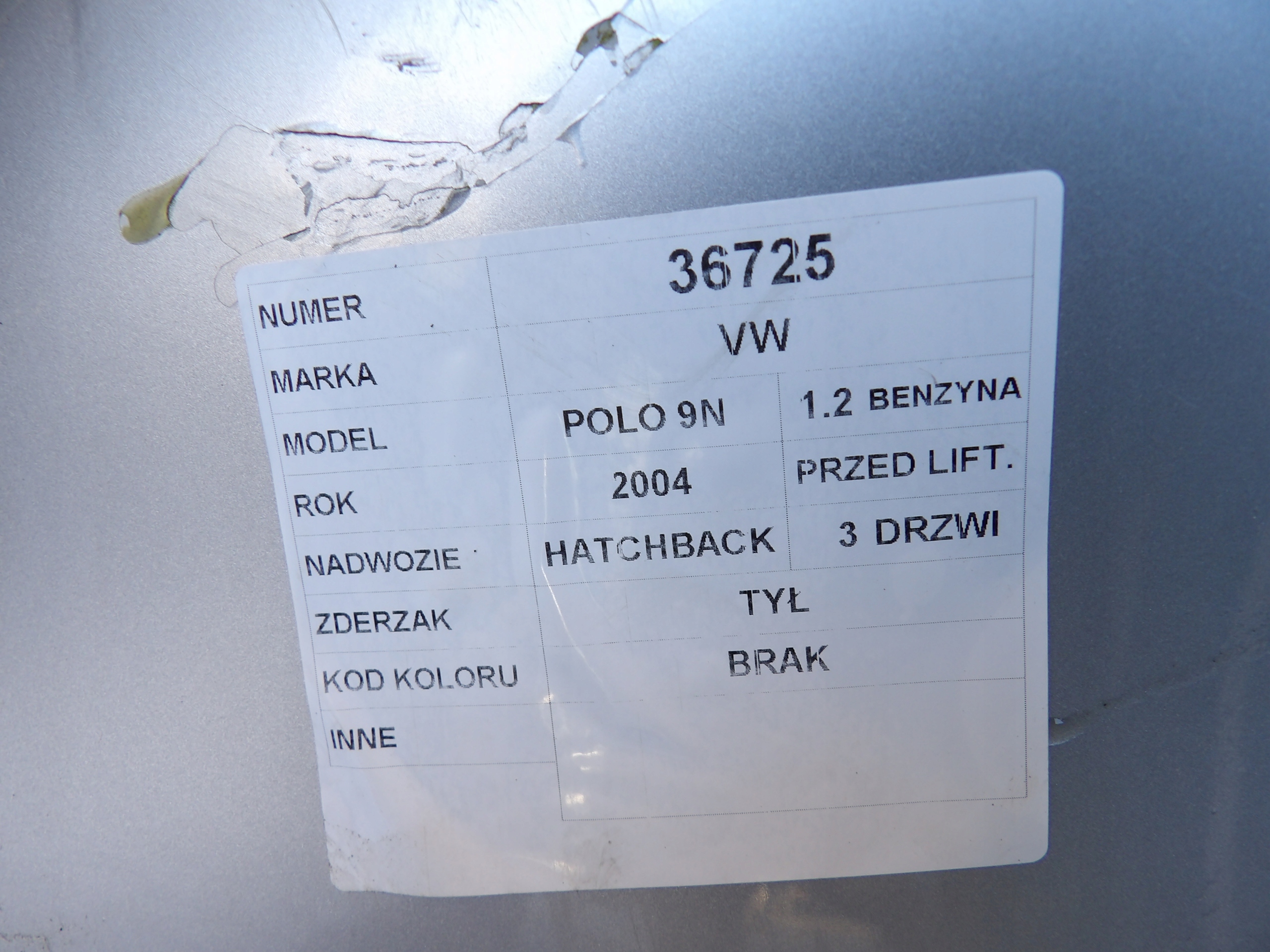 Volkswagen Polo IV 9N stoßstange heck HB 3D
