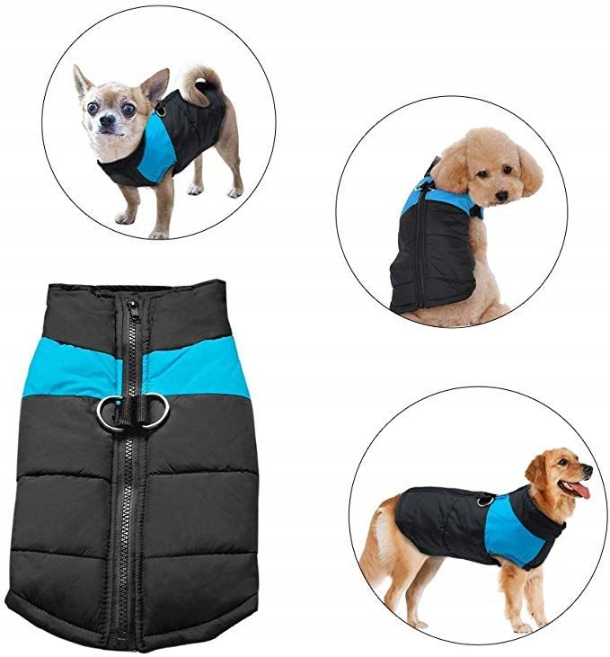 Levně Surtep Animals Zimní vesta Černo Modrá 3XL