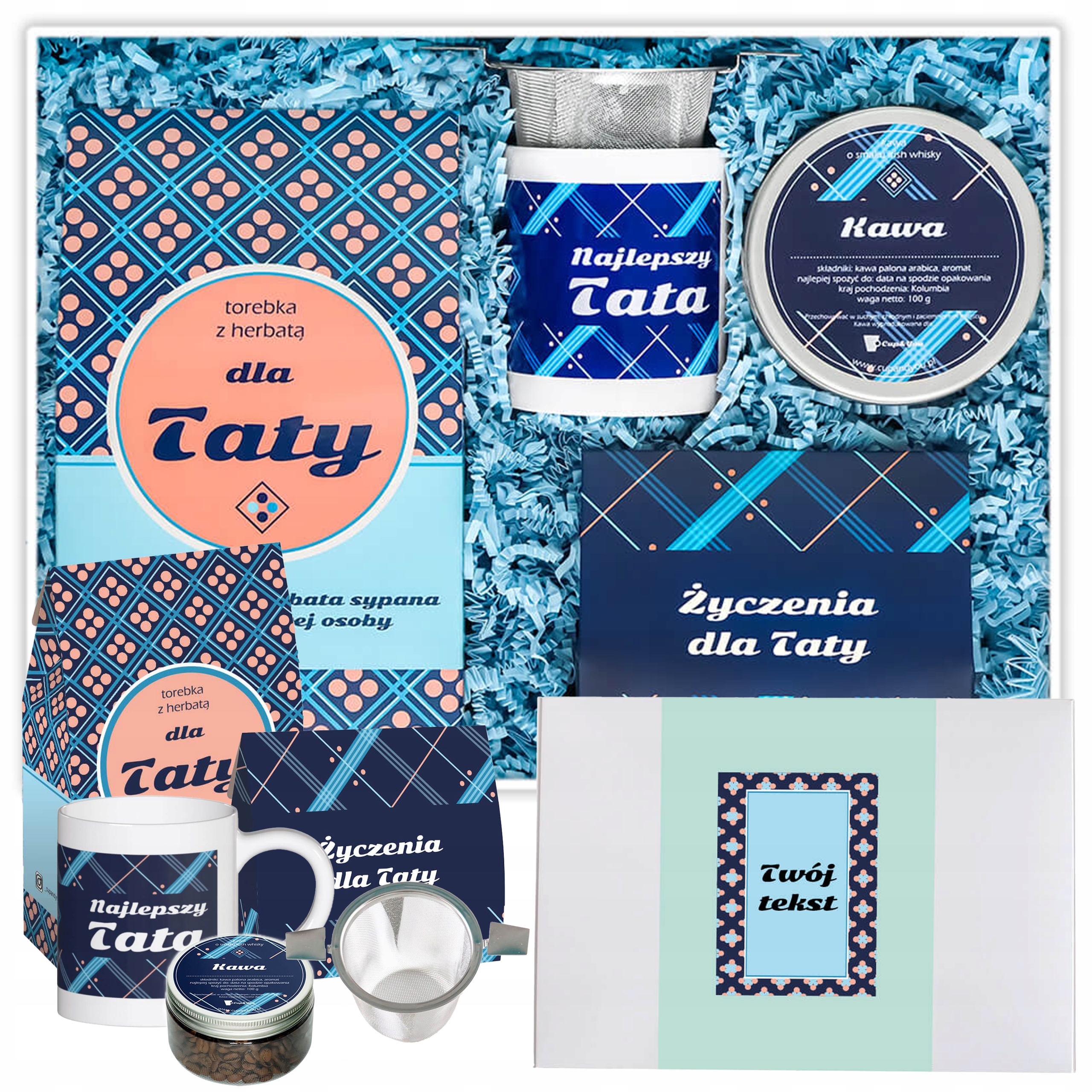 Levně Velký Dárkový Koš Prémiové Kvality S Personalizovaným Dárkem K Svátku Otců