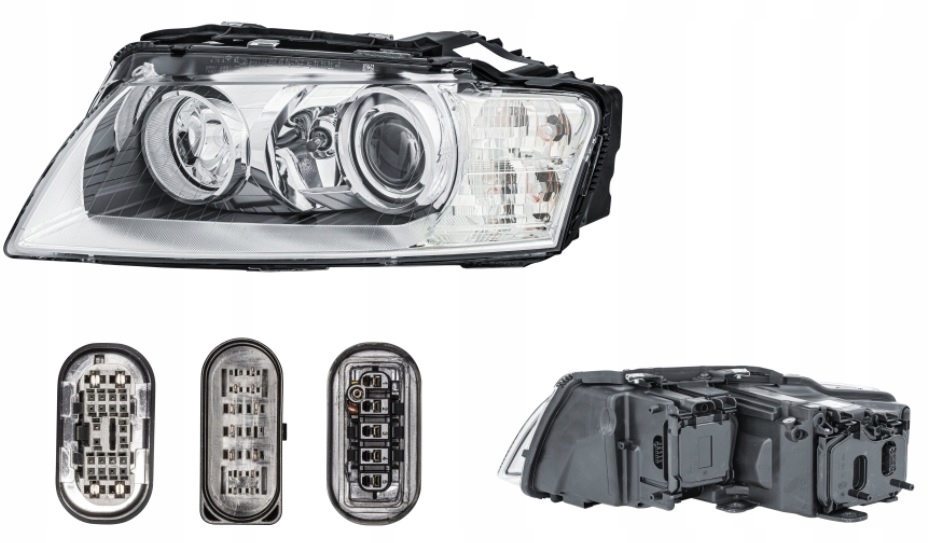 REFLEKTOR LAMPA LEWY AUDI A8 D3 05-10 KSENON HELLA