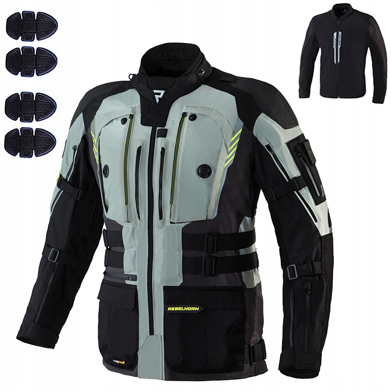 KURTKA MOTOCYKLOWA MĘSKA TEKSTYLNA WODOODPORNA