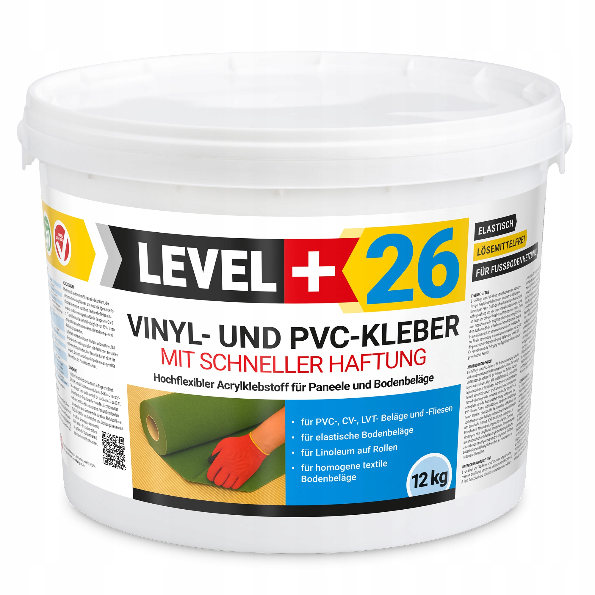 Vinylové lepidlo Pvc Lvt Panely Elastické lepidlo Rychlé lepení L+26 12 kg