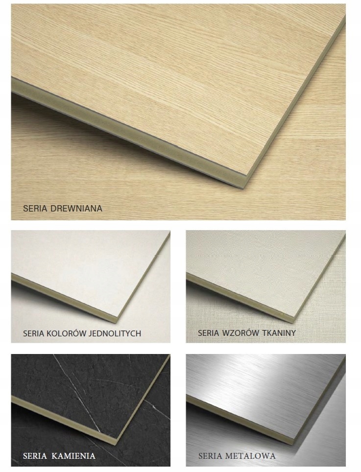 Panele ścienne z włókna bambusowego WPC - WARM STONE NR. 9008 grubość 5 mm Szerokość produktu 110 cm