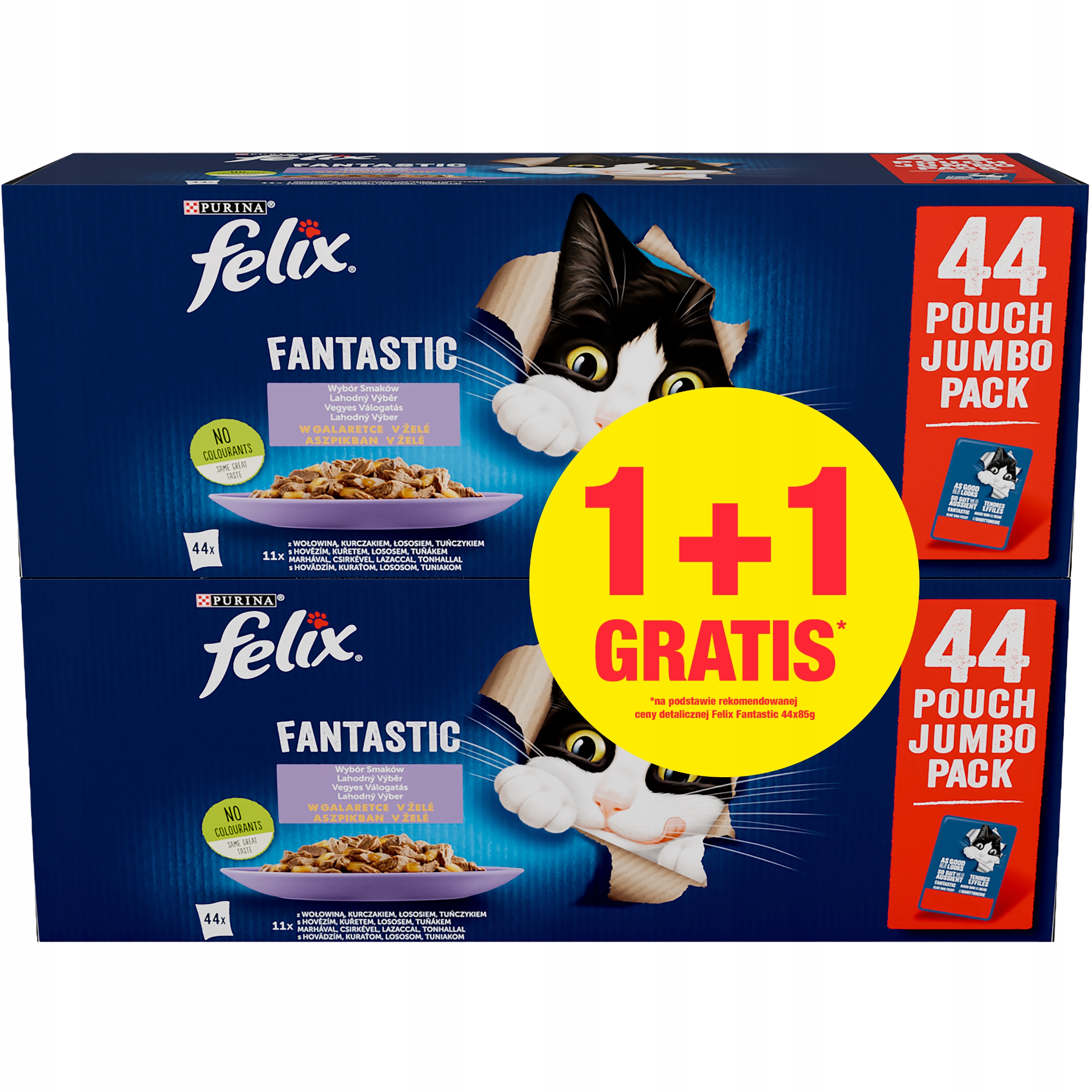 Felix Fantastic MIX Chutí V Želé 2x(44x85g) 1+1 Bonus