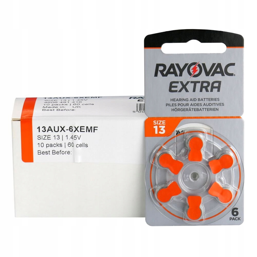 

Baterie Rayovac Extra Advanced Typ 13 PR48 60szt