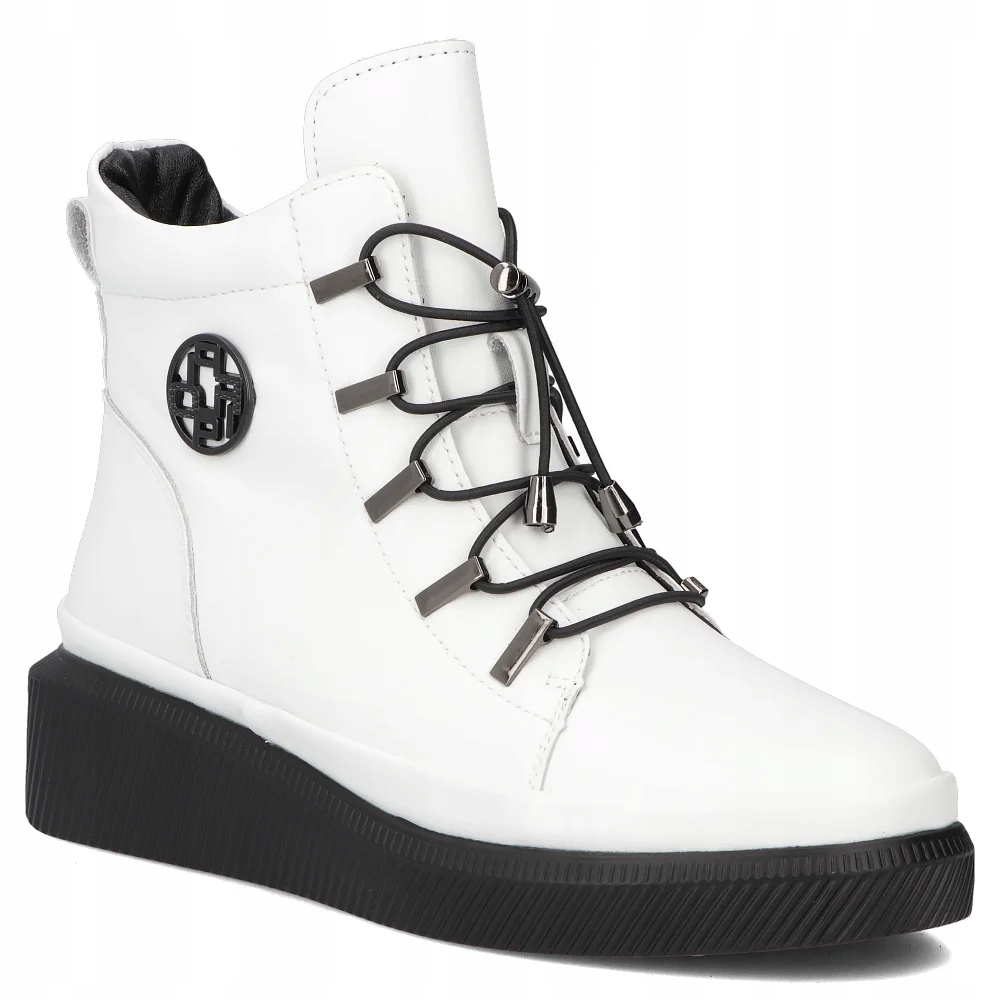 Filippo DBT7416/25 Wh Dámské kožené boty kotníkové boty na šněrování, vel. 40