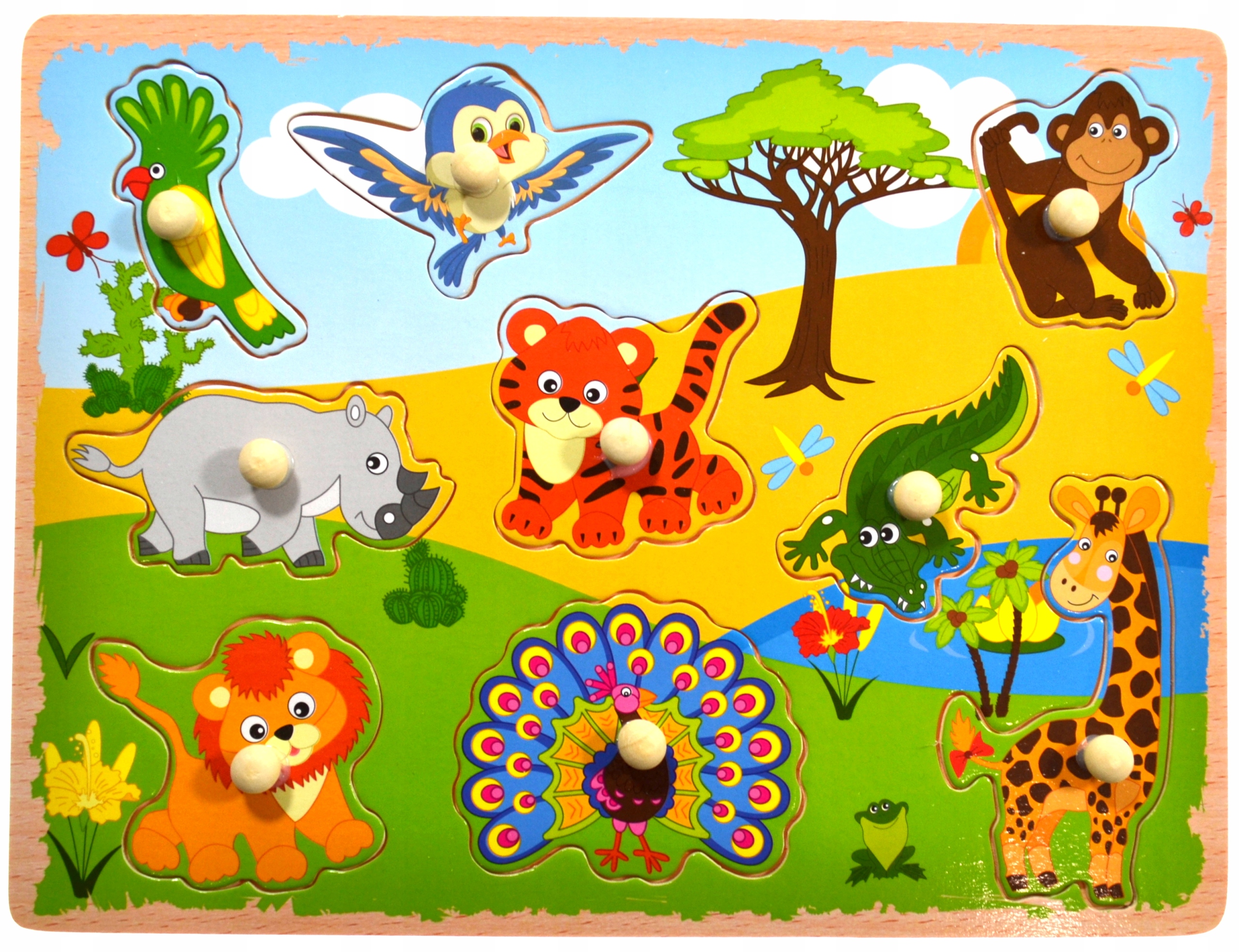 

Edukacyjne Duże Klocki Drewniane Układanka