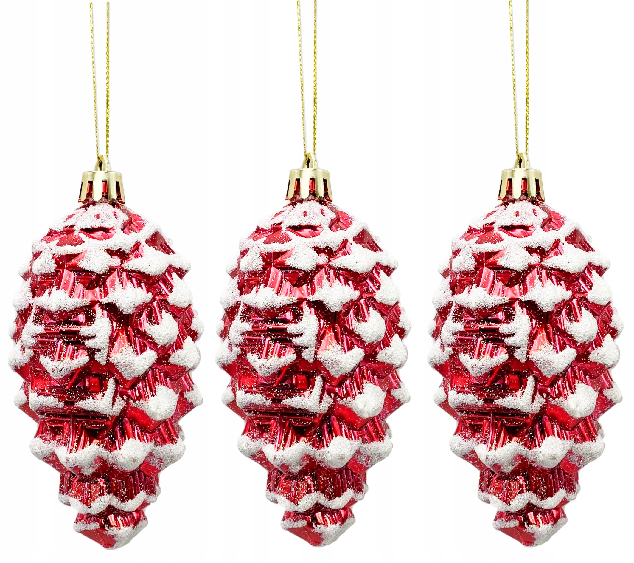 

Bombki Choinkowe Szyszki duże zestaw 9cm 3szt