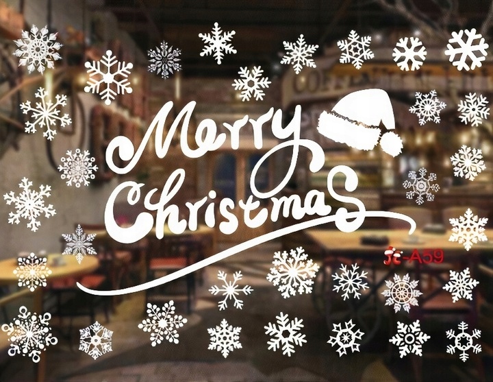 NAKLEJKI ŚWIĄTECZNE NA OKNO SZYBĘ DEKORACJE ŚWIĘTA OZDOBY DLA DZIECI