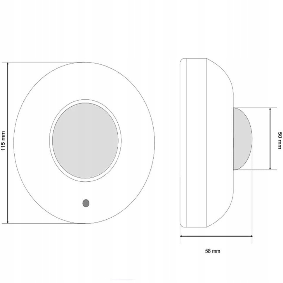 CZUJNIK RUCHU SUFITOWY ŚCIENNY ZMIERZCHU NATYNKOWY PIR LED CZUJKA 360st Kod producenta AZ-142
