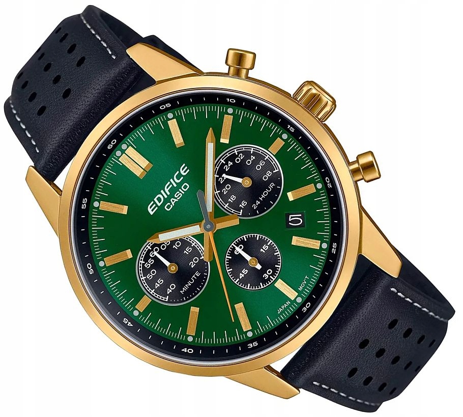 Pánské Hodinky Casio Edifice EFR-575CL-3AEF Zelená Chrono Na Opasku Box