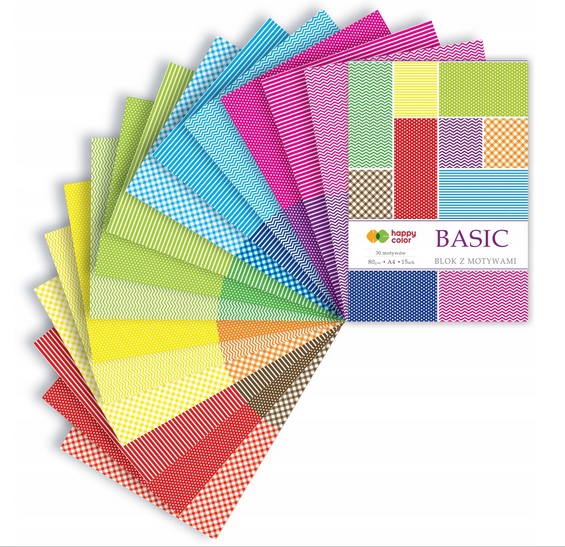 BLOK Z MOTYWAMI BASIC 80G/M2 A4 15 ARK 4374