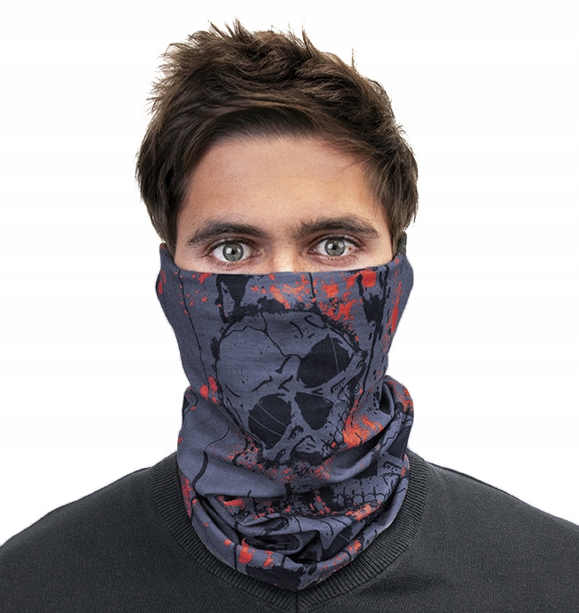 

Bandana Kominiarka Komin Maska Tunel Czaszka Szara