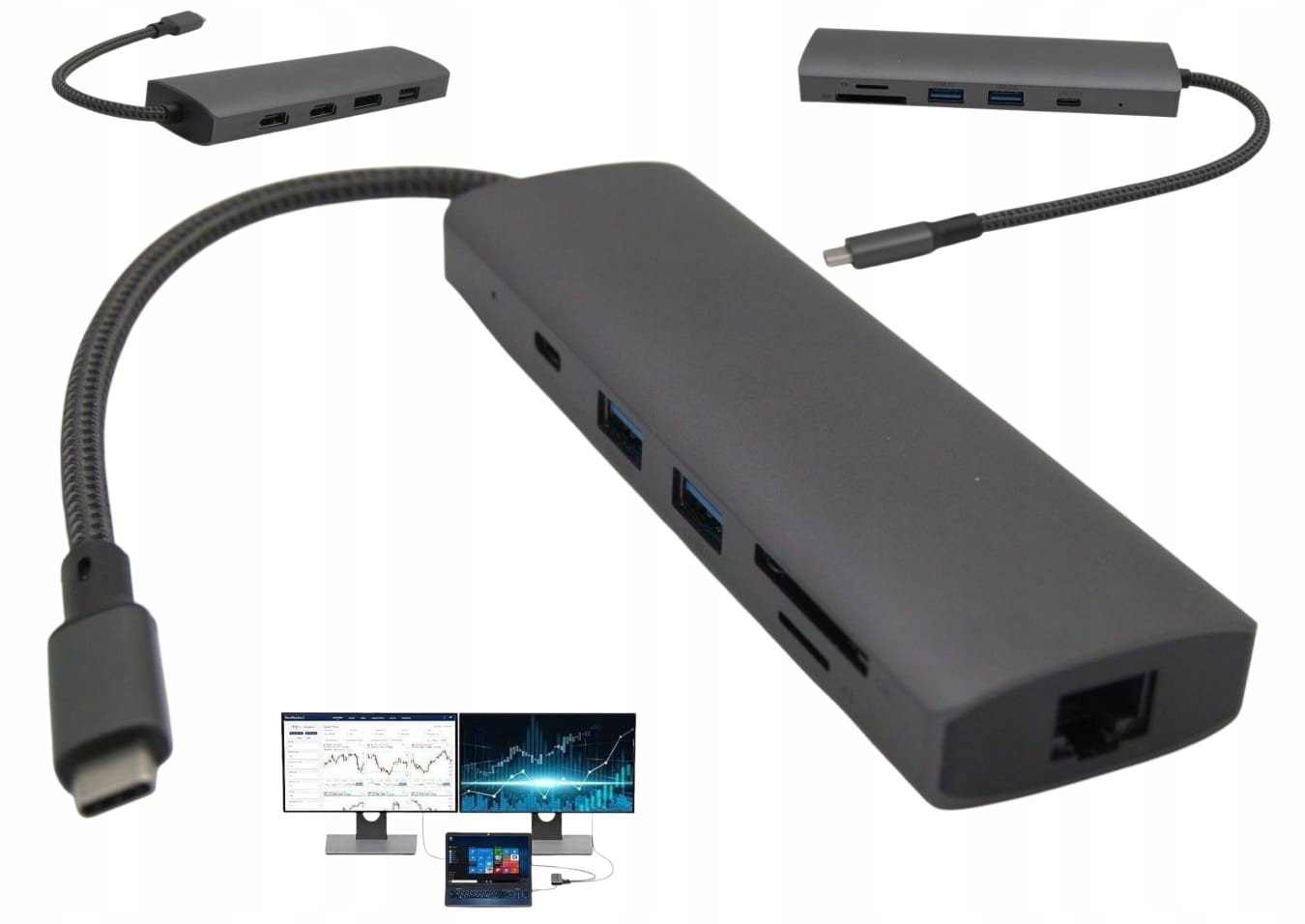 Multiport pro notebooky Razer Hub Usb-c Čtečka Sd MicroSD s Pd nabíjením