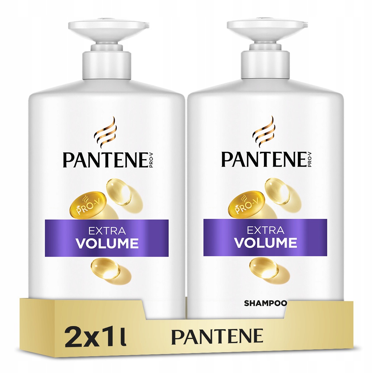 Pantene Pro-V Extra Volume Szampon do włosów bez objętości, 2 x 1000 ml