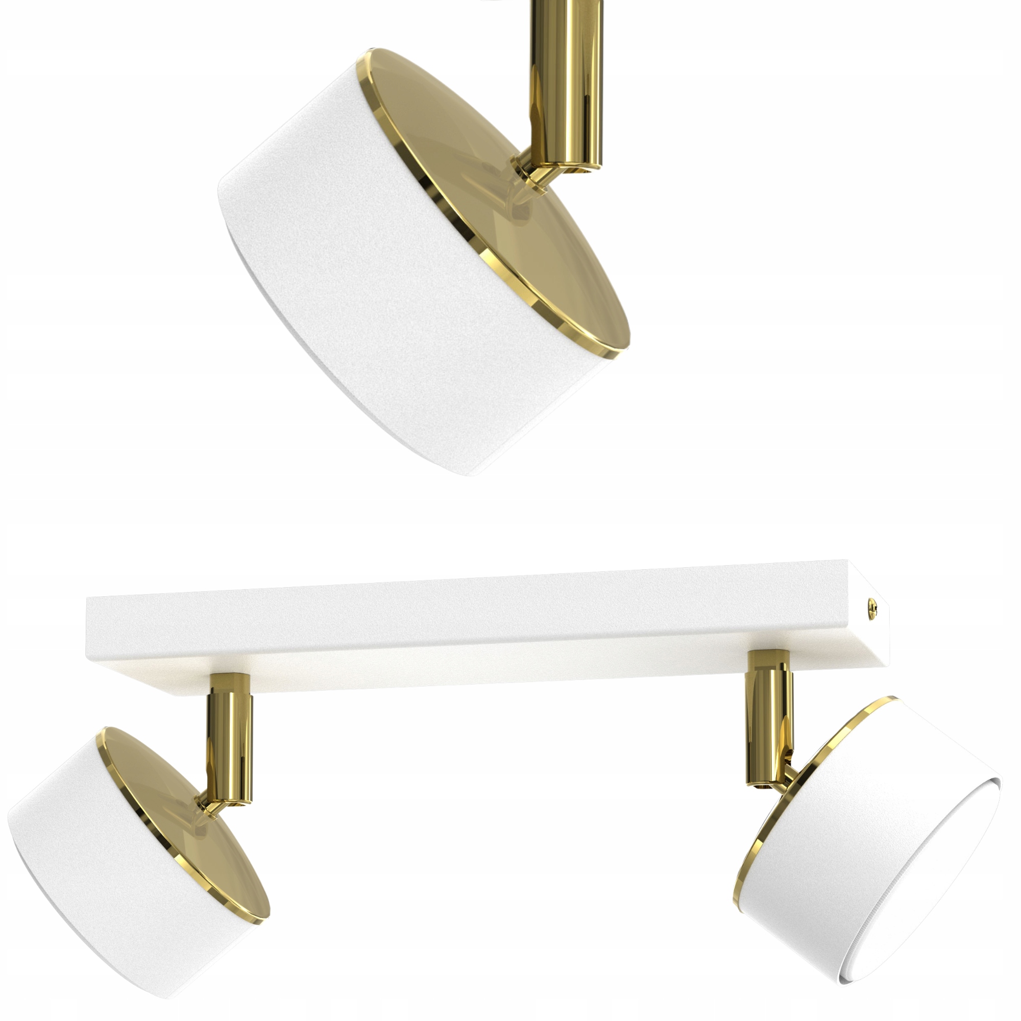 Lampa Sufitowa Plafon Sufitowy Reflektor Biały Złoty GX53 Polska Lampa Led