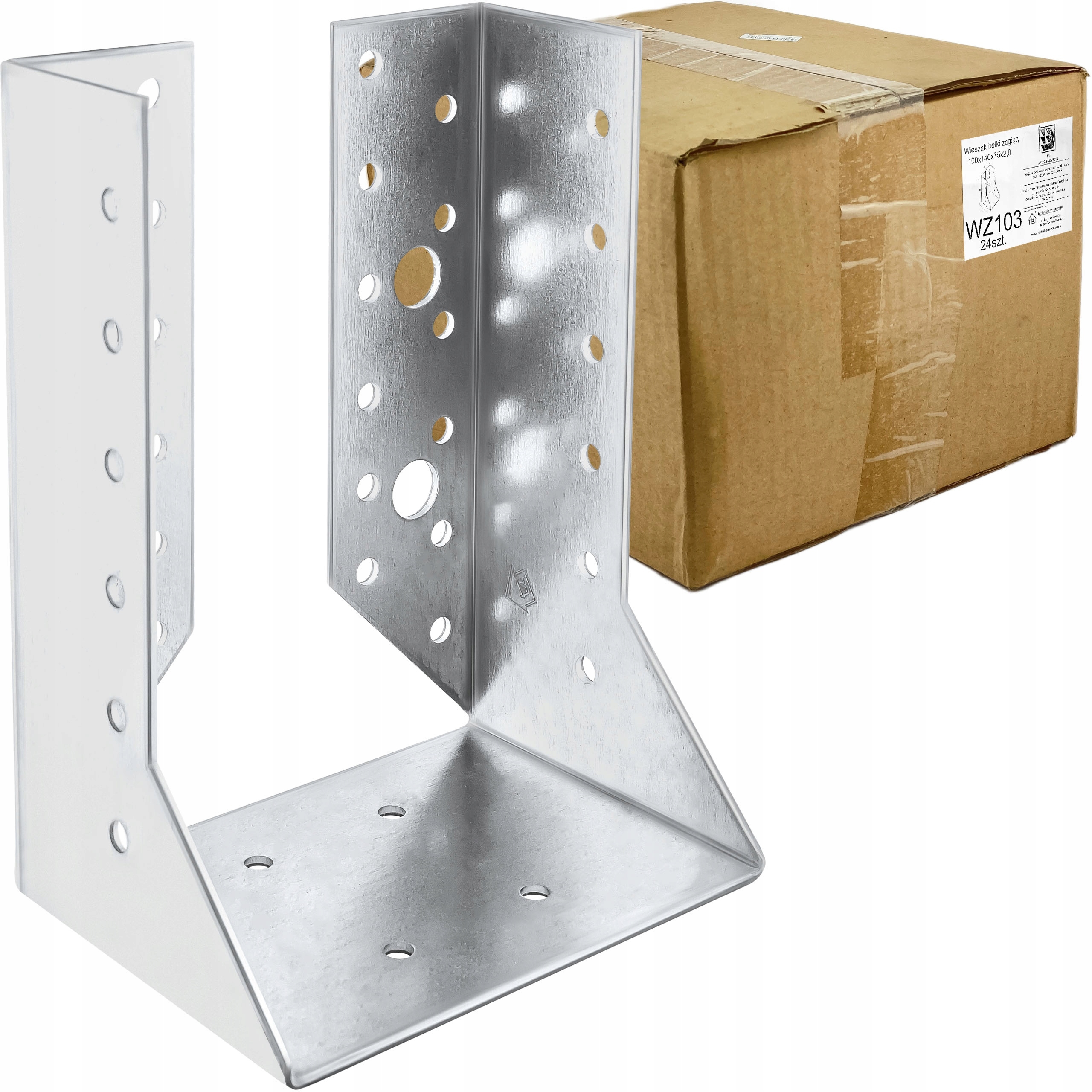 Věšáky nosníky skryté 100 x 140 mm 24 ks Ce Pevné gr. 2mm WZ103
