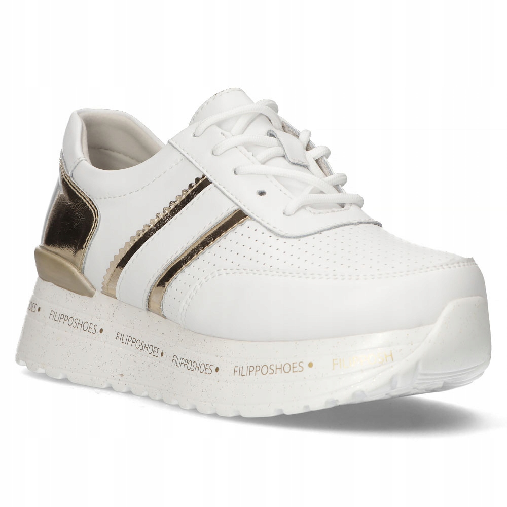 

Skórzane Sneakersy Filippo DP3689/22 Wh białe r.37