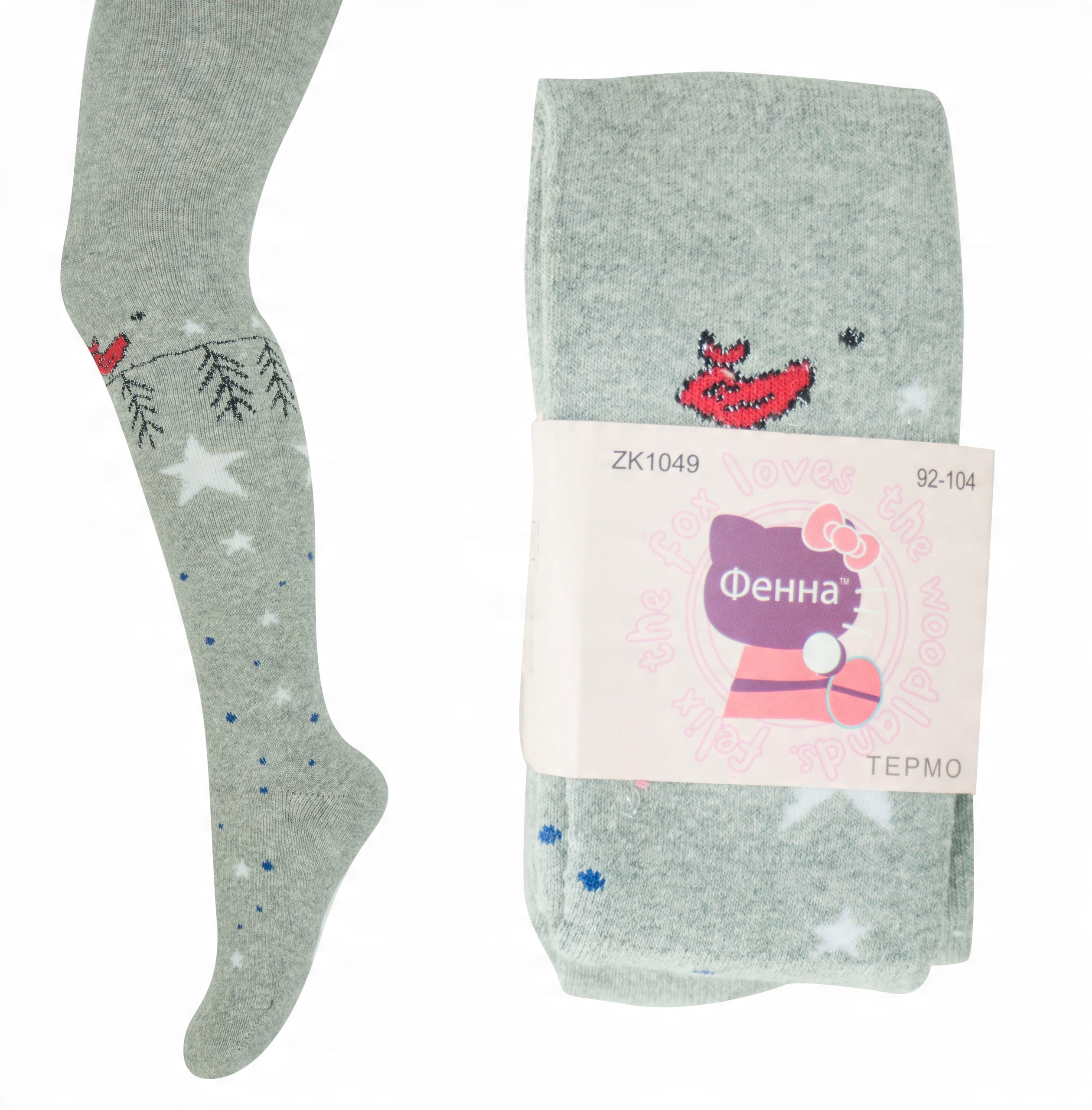 

R052 Ciepłe rajstopy frotte koty rozmiar 92-104